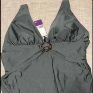 H&M Maternity swimsuit olive green size xl